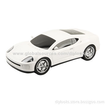B1 Car Shape Bluetooth Stereo Speaker, Supports USB Flash Driver/Aux-input/Mode Indicator, White